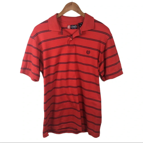 PO344 Chaps Ralph Lauren Striped Polo Shirt M - Picture 1 of 3